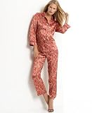 Oscar by Oscar de la Renta Glass Mosaic Printed Charmeuse Two-Piece Pajama Set