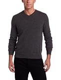 Williams Cashmere Men's 100% Cashmere V-Neck Sweater, Charcoal, Small