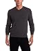 Williams Cashmere Men's 100% Cashmere V-Neck Sweater, Charcoal, Medium