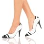 Pleaser VANITY-428, 4 Inch Heel Two Tone Pump With Cap Toe