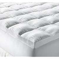 Jennifer Nicole Lee 300-Thread-Count 100-Percent Cotton Dobby Ultimate Luxury Gusseted Fiber Bed, White