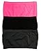 3 Pack Seamless Bandeau Top Nylon Spandex Multiple Colors,One Size,3 Pack: Dk Grey/Fuschia/Black.3 Pack: Dk