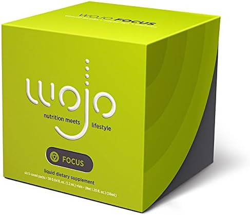 Wojo FOCUS Single-Use Liquid Dietary Supplement with 6 B Vitamins, Gingko Biloba and Other Herbal Extracts, Cube (30-count)