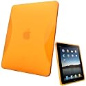 igadgitz Kristall Gel (TPU thermoplastisches Polyurethan) dauerhafte Schutzhülle Etui Case Hülle Tasche Sleeve in Orange für Apple iPad