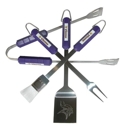 Minnesota Vikings NFL BBQ Grill Utensil Set