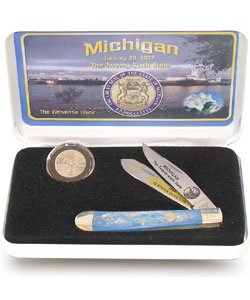 U.S. Mint State Quarter Series Michigan Knife-Coin