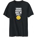 T-Shirt Mens Black " Turkmen boobies make me smile! " Countries