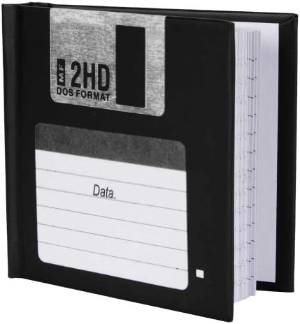 Toms Depot Notebook Black Floppy Disk Retro Scrap Notepad Diary Journal Gift