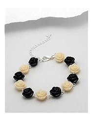 Rose Resin Bracelet In Zinc