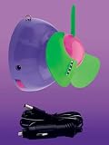 FANTASTIK ANIMATED CAR LIGHT SHOW FAN IN PURPLE AND GREEN.