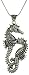 Sterling Silver Mother And Baby Seahorse Pendant by Michou