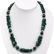 Handmade Malachite Necklace With Silver Accent Beads