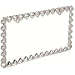 Heart Hearts License Plate Holder Frame Chrome