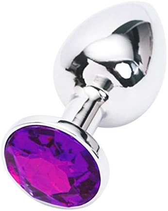 Loveria Anal Plug Sex Love Games Toys Super Quality Stainless Steel Ass Plugs Jewelry Kinkys Personal Massager for Women Men Couples Lover,Great gift (Purple)