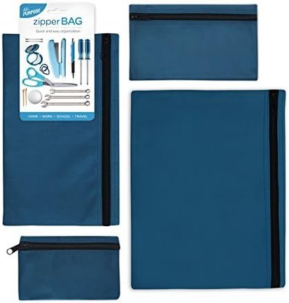 4pk - All Purpose Zipper Bag (Blue - 1 of Each Size)