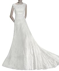 A-line Scoop Neck Tulle  Open-Back Lace Tunic  With a Bow(s)