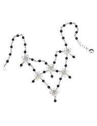 Onyx collarette necklace, Night Garden