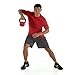 SPRI Kettlebell Weights Deluxe Cast Iron Vinyl Coated Comfort Grip Wide Handle Color Coded Kettlebell Weight Set (Red, 10-Pound)