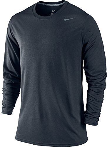 Nike Men's Legend Dri-FIT Poly Long Sleeve Shirt, Dark Obsidian, M