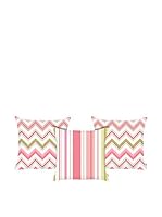 Apolena Set Funda De Cojín 3 Uds. (Rosa/Multicolor)