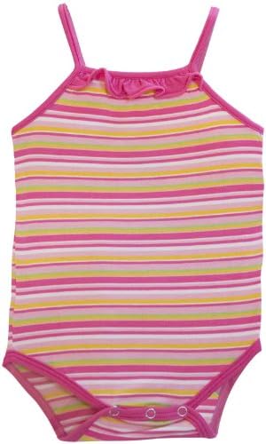 KicKee Pants Baby Girls' Print Ruffle Tank One Piece (Baby) - Island Stripe - 0-3 Months