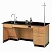Diversified Woodcrafts 1216K-L-ADA Solid Oak Wood ADA Instructors Desk, Epoxy Resin Top, 6' Width