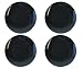 BIA Cordon Bleu Malibu Coupe Salad Plates, Set of 4, Black