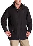 Perry Ellis Men's Microfiber Zipout Parka,Black,Large Perry Ellis Men's Microfiber Zipout Parka,Black,Large