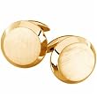18Kt Yellow Gold Round Men's Cufflinks