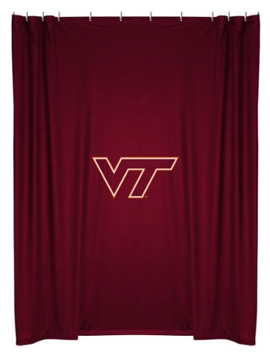 Virginia Tech Jersey Material Shower Curtain