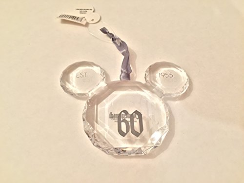 Disney Disneyland Mickey Icon Gem 60th Celebration Christmas Ornament New W Tags