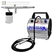 Master Airbrush .3.5.8mm Pro Airbrush 22cc Bottle With Airbrush Depot TC-60 Compressor
