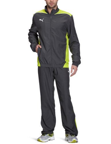 PUMA Herren Trainingsanzug Foundation Woven, dark shadow-lime punch, M, 653093 23 Preisvergleich