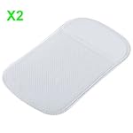 2x Non Slip In Car Holder Sticky Pad Gadget Mat For Mobile Phone iPhone Blackberry Samsung Keys Coins - Clear
