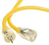 Woods Yellow Jacket 100-Foot 10/3 SJTW Yellow 15 Amp/125 Volt Rated Outdoor Extension Cord with PowerLite Plug #2806