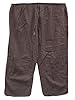 Boho Yoga Pants Dark Brown Women's Gauze Cotton Capri