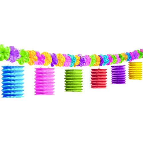 Luau Lantern Garland 12ft