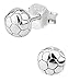 Hypoallergenic Sterling Silver Soccer Ball Stud Earrings for Kids (Nickel Free)
