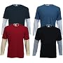 Fruit of the Loom Plain Layered Long Sleeve T-shirt
