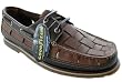 $100 Nautica Chart Brown Leather Boat Sail Shoes