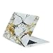 TopCase Air 13-Inch White/Gold Marble Rubberized Hard Case for MacBook Air 13