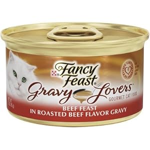 Gravy Lovers Beef Feast Wet Cat Food (3-oz can,case of 24)