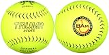 Trump&reg; MP-BAM-Y 12 Inch - Official Softball Stamp - Yellow Pearl Hyde Leather Softball with Black American Softball Logo (Sold in Dozens)