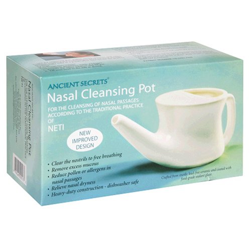 Ancient Secrets Ceramic Nasal Cleansing Pot, 1 Neti Pot