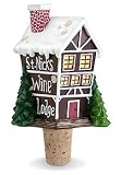 Hand Painted St. Nicks Wine Lodge Wine Bottle Stopper - 20-194