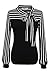 Zeagoo Ladies Tie-bow Neck Striped Long Sleeve Splicing Autumn Shirt