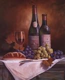 Wine & Grape II by T.C. Chiu. Size 8.00 inches width by 10.00 inches height. High Quality Art Poster Print