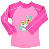 Girls SpongeBob or Dora Long Sleeve UV Sun Protective Rashguard Shirt (UPF 50+)
