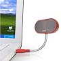 USB Laptop Speakers - Portable, Compact, Travel Notebook Speaker for PC and Mac - B-Flex Hi-Fi Stereo USB Laptop Speaker (Red Hot)
