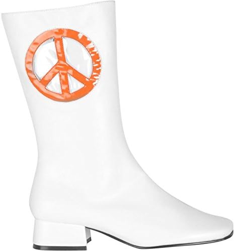 Women's Peace Sign Go Go Adult Costume Boots (Size: Small 5-6)